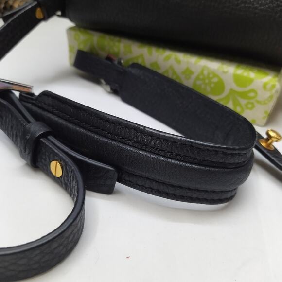 Marc by Marc Jacobs Black Pebbled Leather Pushlock Flap Closure Crossbody Bag - Picture 5 of 16